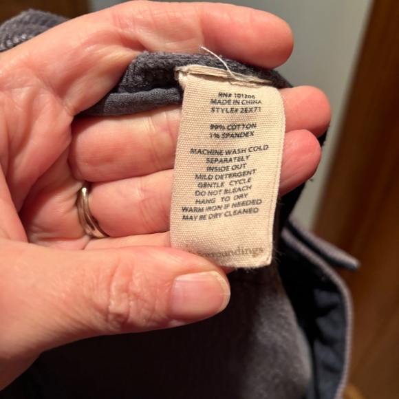 Soft Surrounding Straight Leg Corduroys in Gray Size 12 - Picture 5 of 6